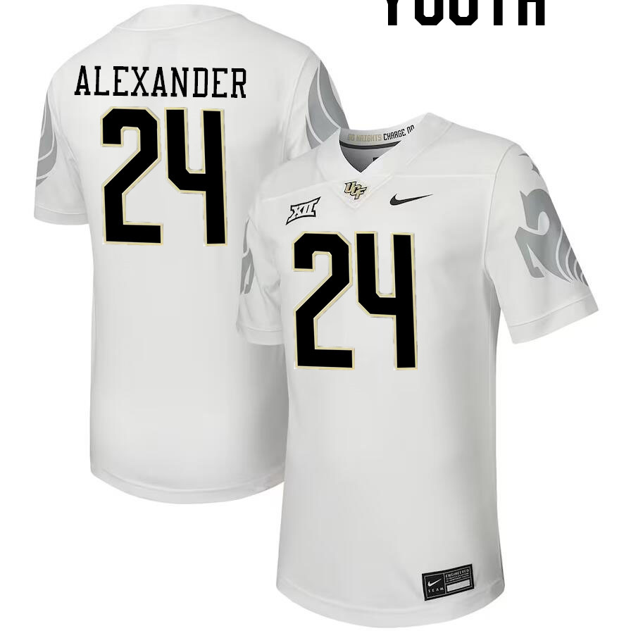 Youth #24 Xe'ree Alexander UCF Knights Big 12 Conference College Football Jerseys Stitched-Black